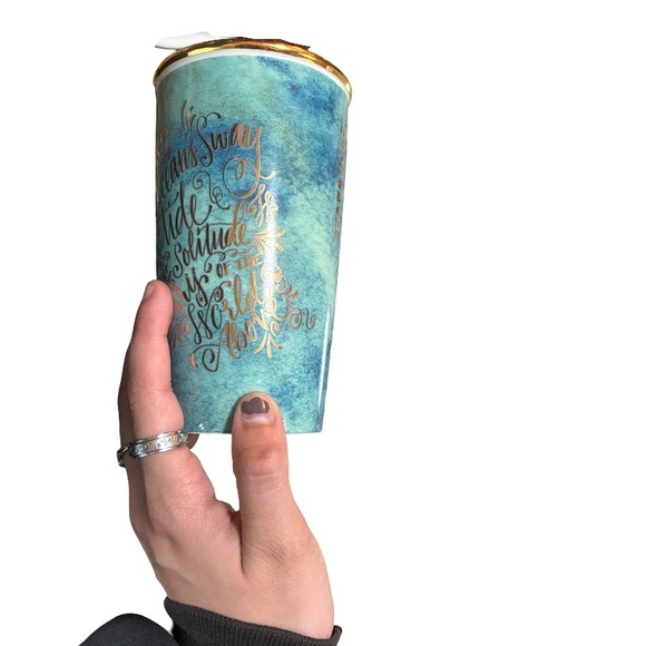 ☕️🧜‍♀️NWOT Blue and Gold Starbucks Travel Mug 2016 - Picture 3 of 5